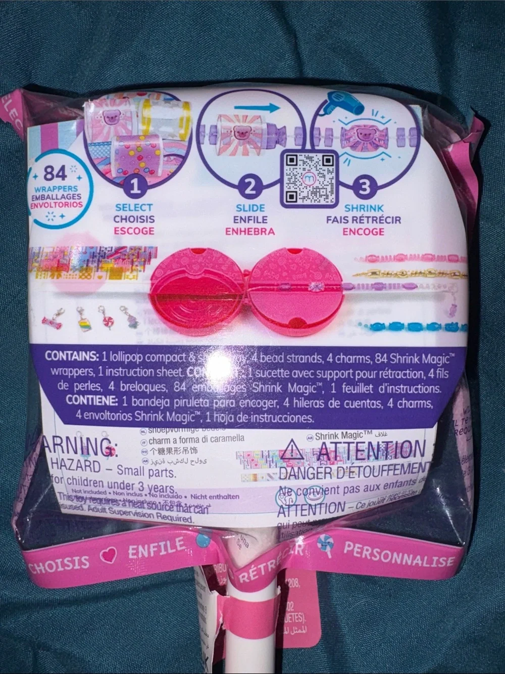 Make It Real Shrink Magic DIY Bracelet Kit- Pink